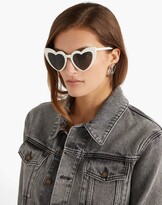 Thumbnail for your product : Saint Laurent Eyewear Loulou Heart-shaped Acetate Sunglasses