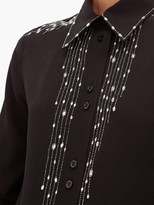 Thumbnail for your product : Givenchy Crystal-embellished Silk-crepe Blouse - Black