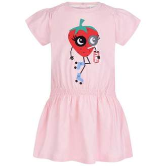 Fendi FendiBaby Girls Pink Strawberry Print Dress