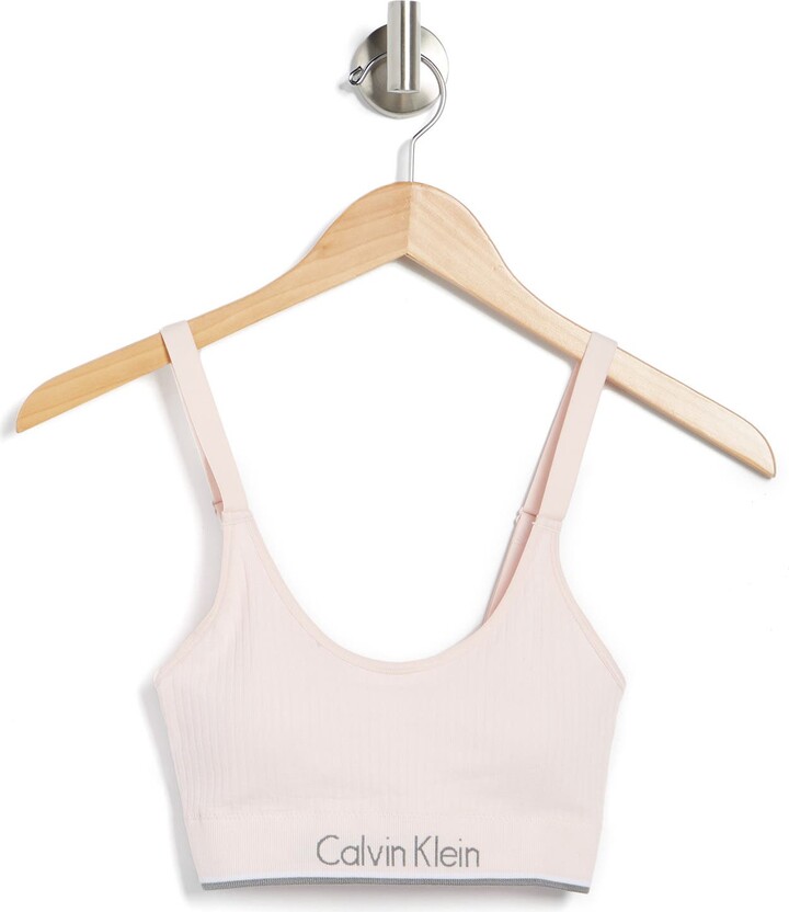 Calvin Klein Seamless Ribbed Lightly Lined Bralette - ShopStyle Bras
