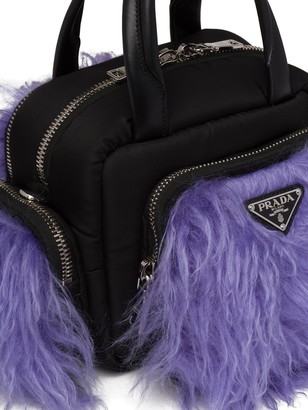 Prada Cargo faux-fur top handle bag