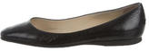 Thumbnail for your product : Jimmy Choo Leather Logo-Embellished Flats