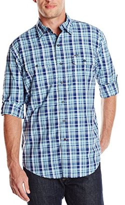 Izod Men's Long-Sleeve Meduim Plaid Explorer Shirt