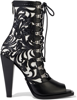 black and white two tone boots