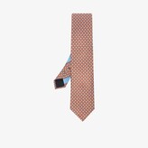 Thumbnail for your product : Ermenegildo Zegna Orange Leaf Pattern Silk Tie