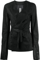 Thumbnail for your product : Rick Owens V-neck tied-waist jacket