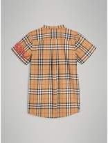 Thumbnail for your product : Burberry Short-sleeve Graffiti Print Check Cotton Shirt