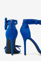 Thumbnail for your product : Nasty Gal Shoe Cult Bow Thyself Heel - Cobalt