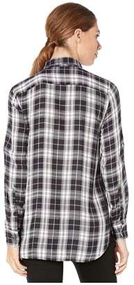 Lauren Ralph Lauren Plaid-Print Shirt (Black/Grey Multi) Women's Clothing