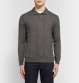 Thumbnail for your product : Loro Piana Cable-Knit Cashmere and Silk-Blend Sweater