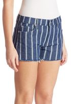 Thumbnail for your product : 7 For All Mankind Striped Cut-Off Denim Shorts