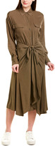 Thumbnail for your product : Vince Tie-Front Shirtdress