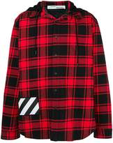 Thumbnail for your product : Off-White hooded checked flannel jacket