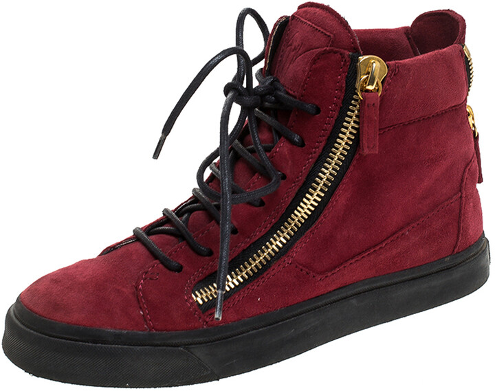 Giuseppe Zanotti Red Suede Mid Top 
