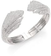 Thumbnail for your product : Adriana Orsini Deco Pavé Crystal Hinged Bangle Bracelet/Silvertone