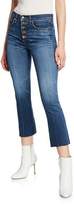 Thumbnail for your product : Veronica Beard Carolyn Cropped High-Rise Jeans with Button Fly