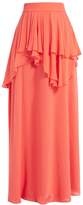 Thumbnail for your product : Wolf & Badger Dora Coral Layered Silk Maxi Skirt