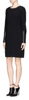 Thumbnail for your product : Nobrand Howard' leather panel crepe dress