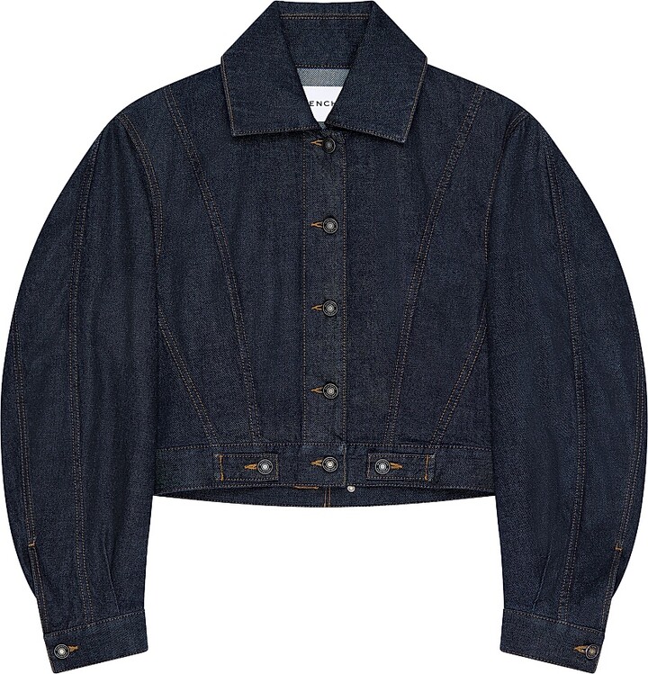 Givenchy Women's Back to Front Cocoon Jacket in Raw Denim - Dark Blue - Size 2