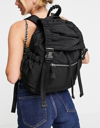 Topshop sustainable backpack in black - ShopStyle