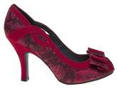Thumbnail for your product : Ruby Shoo New Womens Red Ivy Textile Shoes Floral Slip On