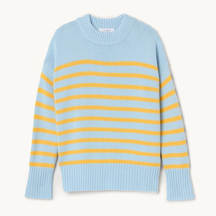 La Ligne Marin Sweater Light Blue/goldenrod L