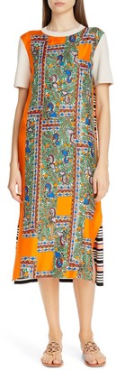 tory burch silk front sweater dress