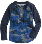Thumbnail for your product : J.Crew Boys' baseball henley in camo