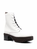 Thumbnail for your product : BY FAR Leather Lace-Up Boots