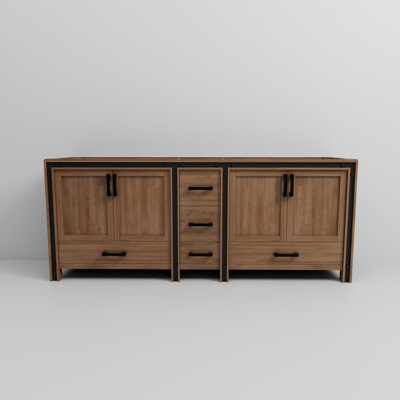 Lexora Ziva 84 in W x 22 in D Double Bath Vanity