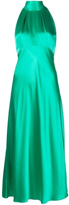 saloni green velvet dress