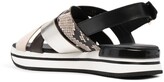 Thumbnail for your product : Hogan Colour Block Cross Strap Sandals