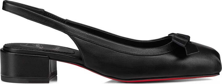 Christian Louboutin Mamaflirt Leather Slingbacks 30
