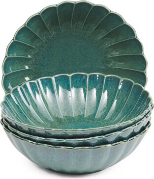 TJMAXX 4Pk Porcelain Scallop Pasta Bowls