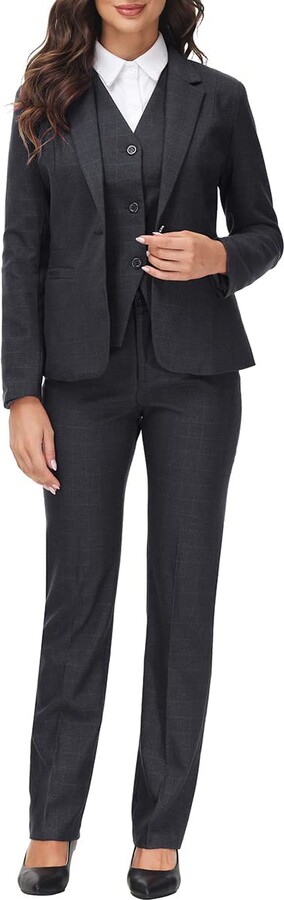 Allegra K Women's 2 Piece Business Skirt Suit Set Office 1