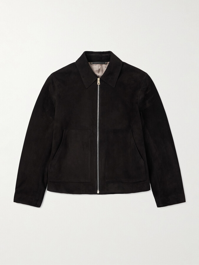 Paul Smith Black Zip Leather Jacket - ShopStyle