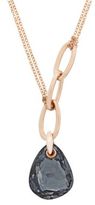 Thumbnail for your product : Swarovski Rose Gold-Tone Link Necklace with Jet Crystal Pendant