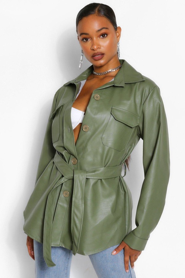 green utility jacket