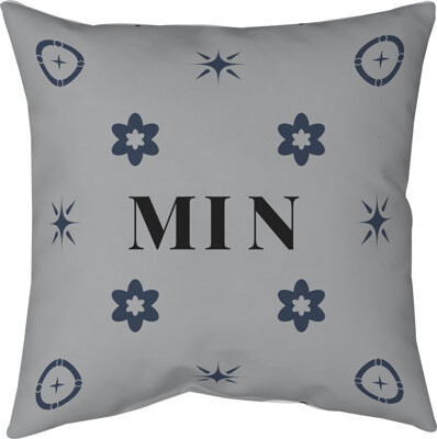 Khieu Minneapolis Basketball Colors Navy Blue White Twill Pillow 14 Inch X 14 Inch