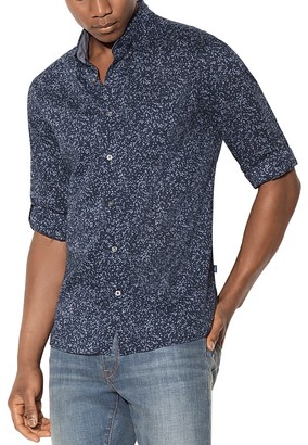 John Varvatos Floral Print Mitchell Slim Fit Button-Down Shirt