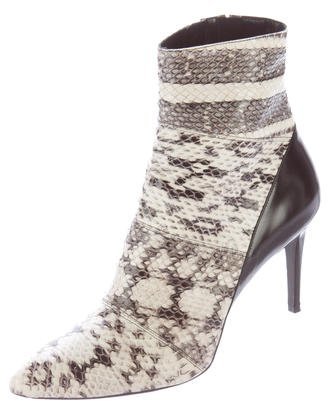 Barbara Bui Snakeskin Ankle Boots