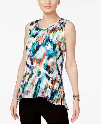 Cable & Gauge Tie-Dyed Pleated Top