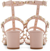 Thumbnail for your product : Valentino Pink Garavani Rockstud City Cage Sandals
