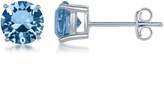 Thumbnail for your product : Beaux Bijoux 925 Sterling Silver Italian Swarvoski Element Birthstone 6mm Diamond Basket Setting Stud Earrings Hypoallergenic