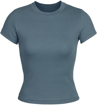 SKIMS Blue Essential T-Shirt Bodysuit - ShopStyle Tops