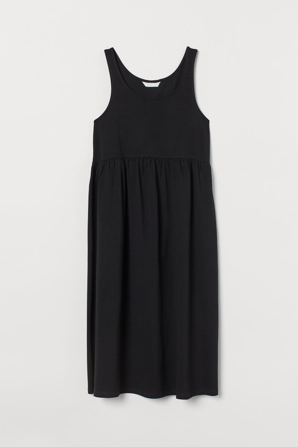 h&m black summer dress