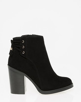 Thumbnail for your product : Le Château Faux Suede Almond Toe Ankle Boot