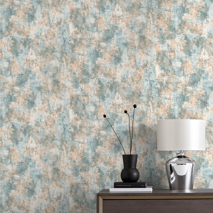 Dunelm Industrial Wall Mineral Blue Wallpaper Blue ShopStyle Decor