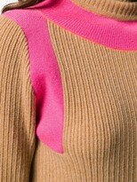Thumbnail for your product : Victoria Beckham Contrast Panel Roll Neck Jumper