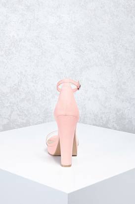 Forever 21 Faux Suede Ankle-Strap Heels